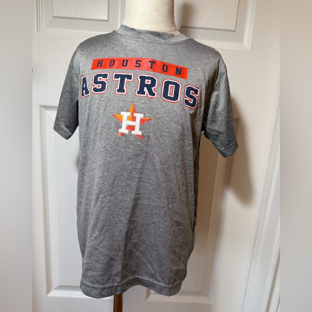 Houston Astros Boys Short Sleeved Tee Grey Size Small